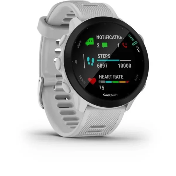 Montre connectée sport - GARMIN - Forerunner 55 (Blanc)